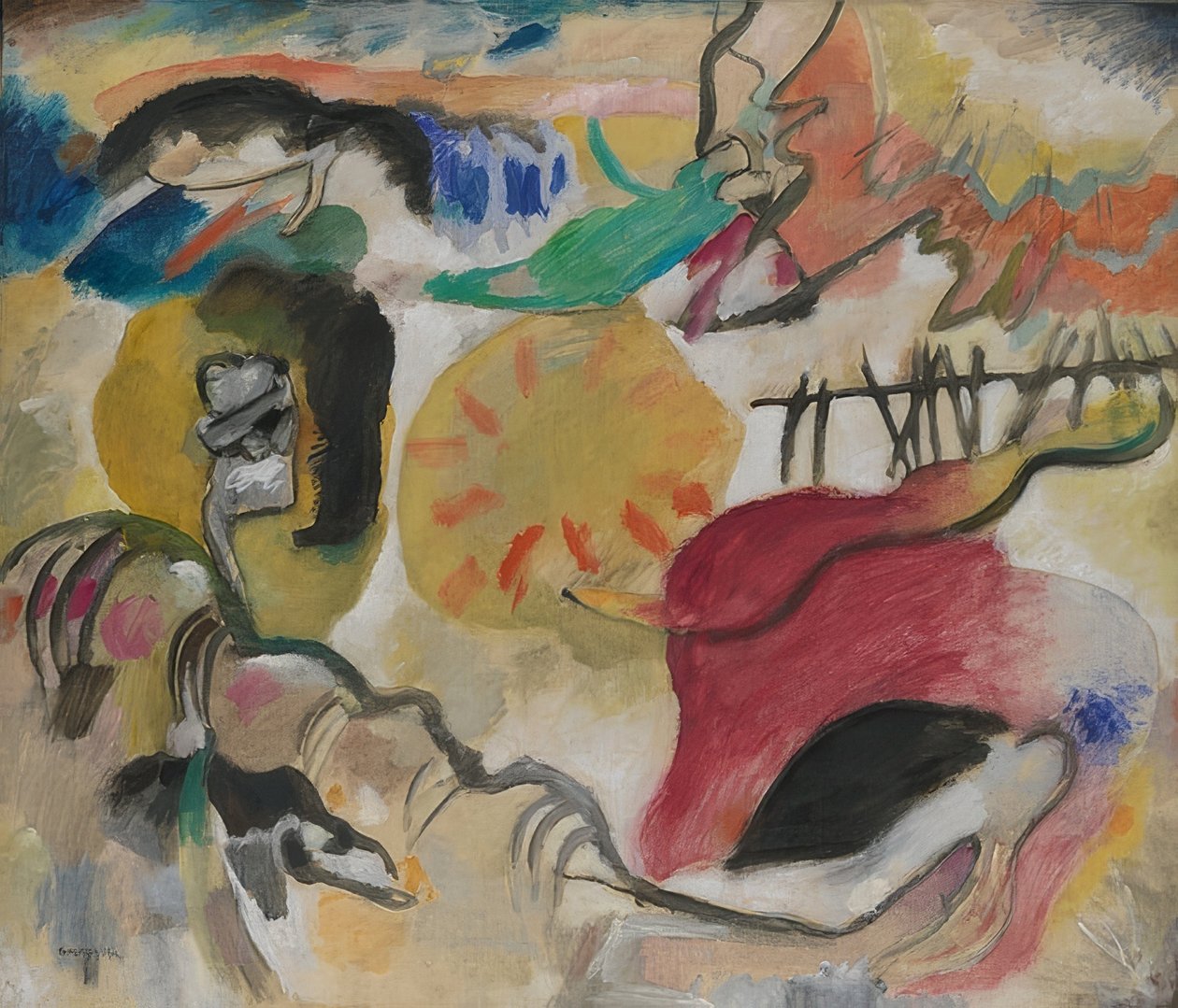 Improvisasjon 27 (Garden of Love II). 1912 av Wassily Kandinsky
