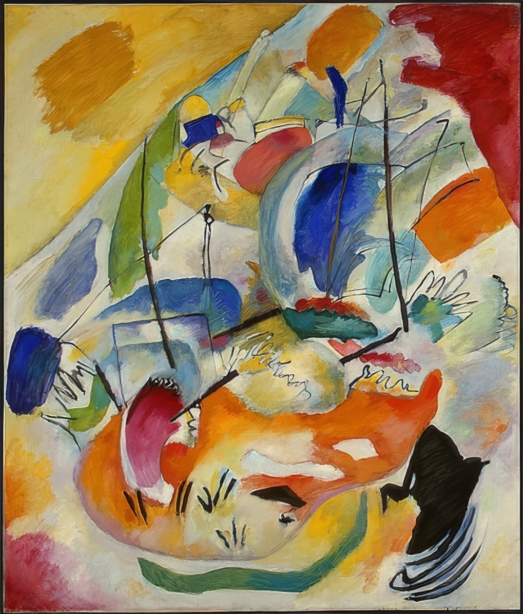 Improvisasjon 31 (sjøkamp). 1913 av Wassily Kandinsky
