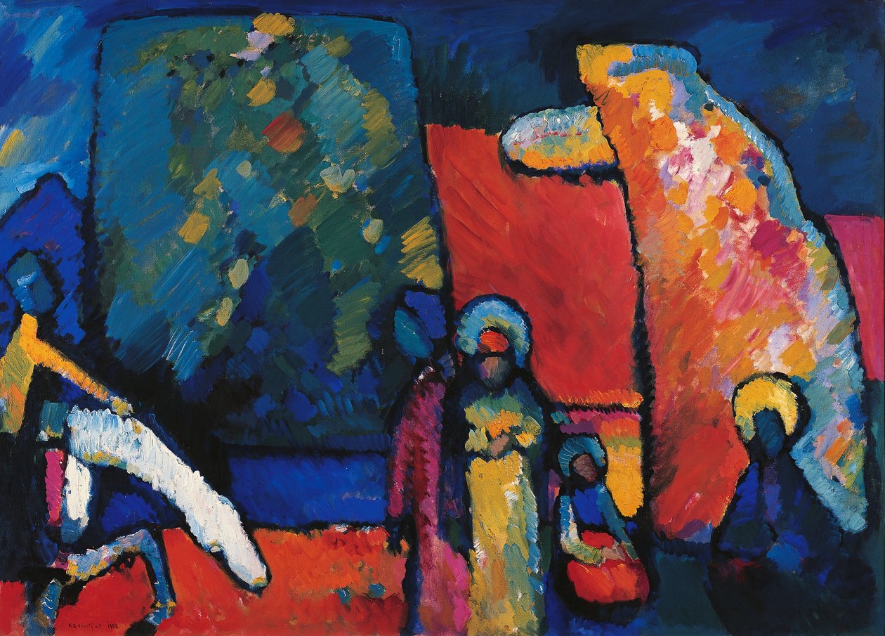 Improvisasjon nr. 2 (Begravelsesmars) av Wassily Kandinsky