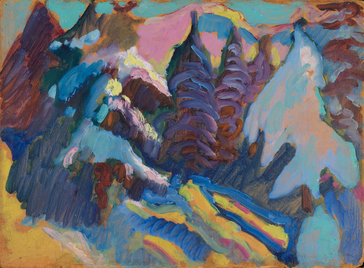 Kochel - Snødekte trær av Wassily Kandinsky