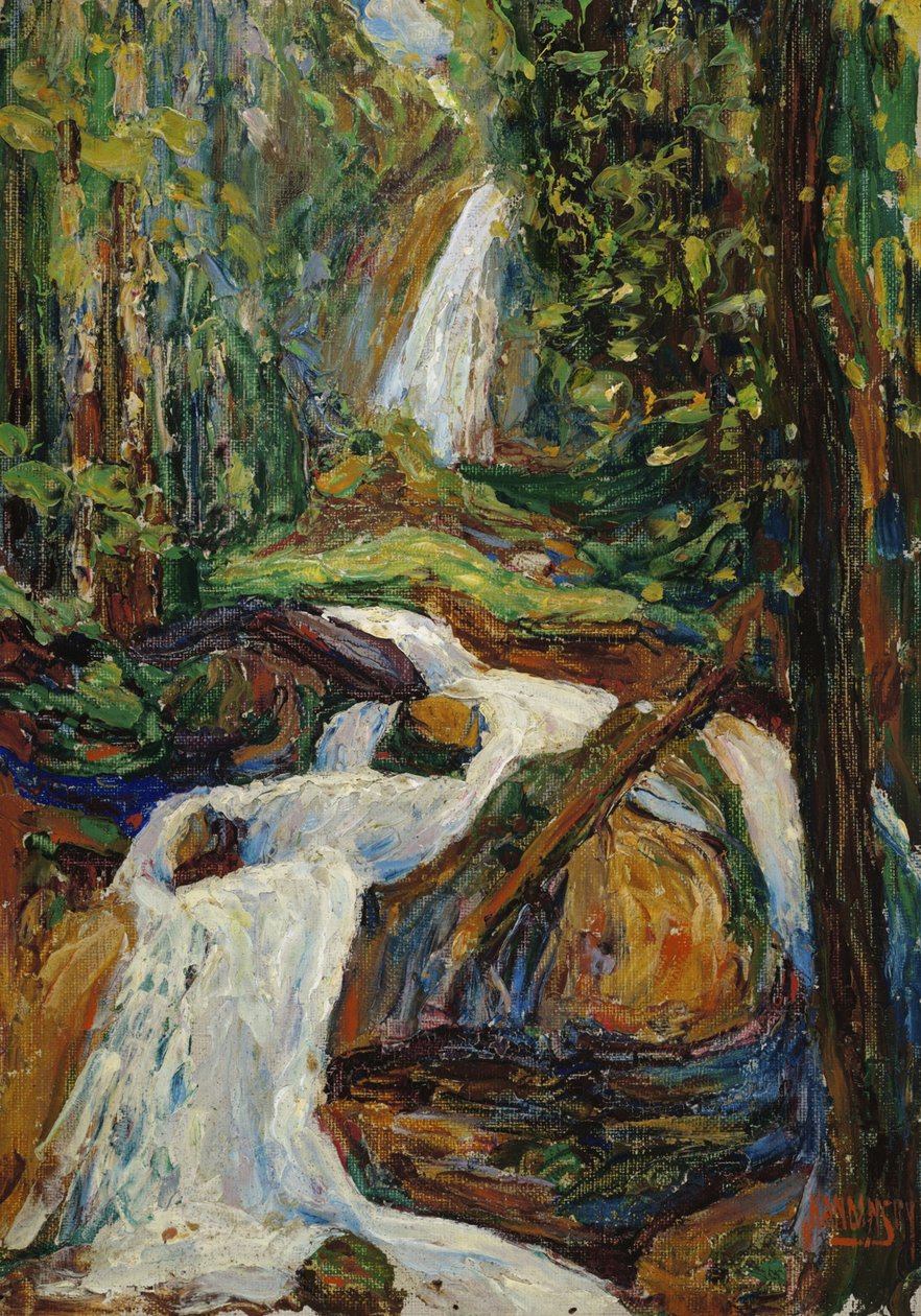 Kochel - Foss I av Wassily Kandinsky