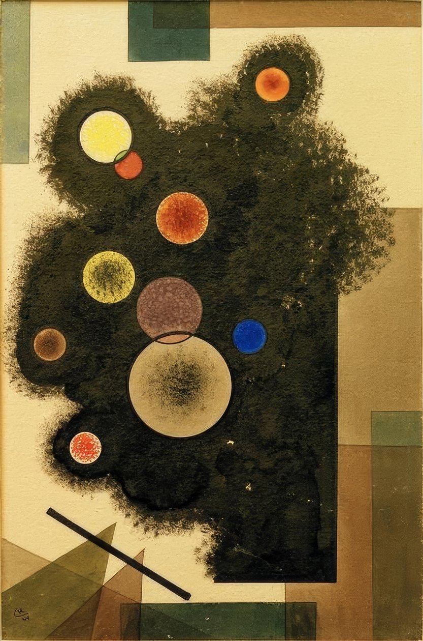 Sirkler i svart av Wassily Kandinsky