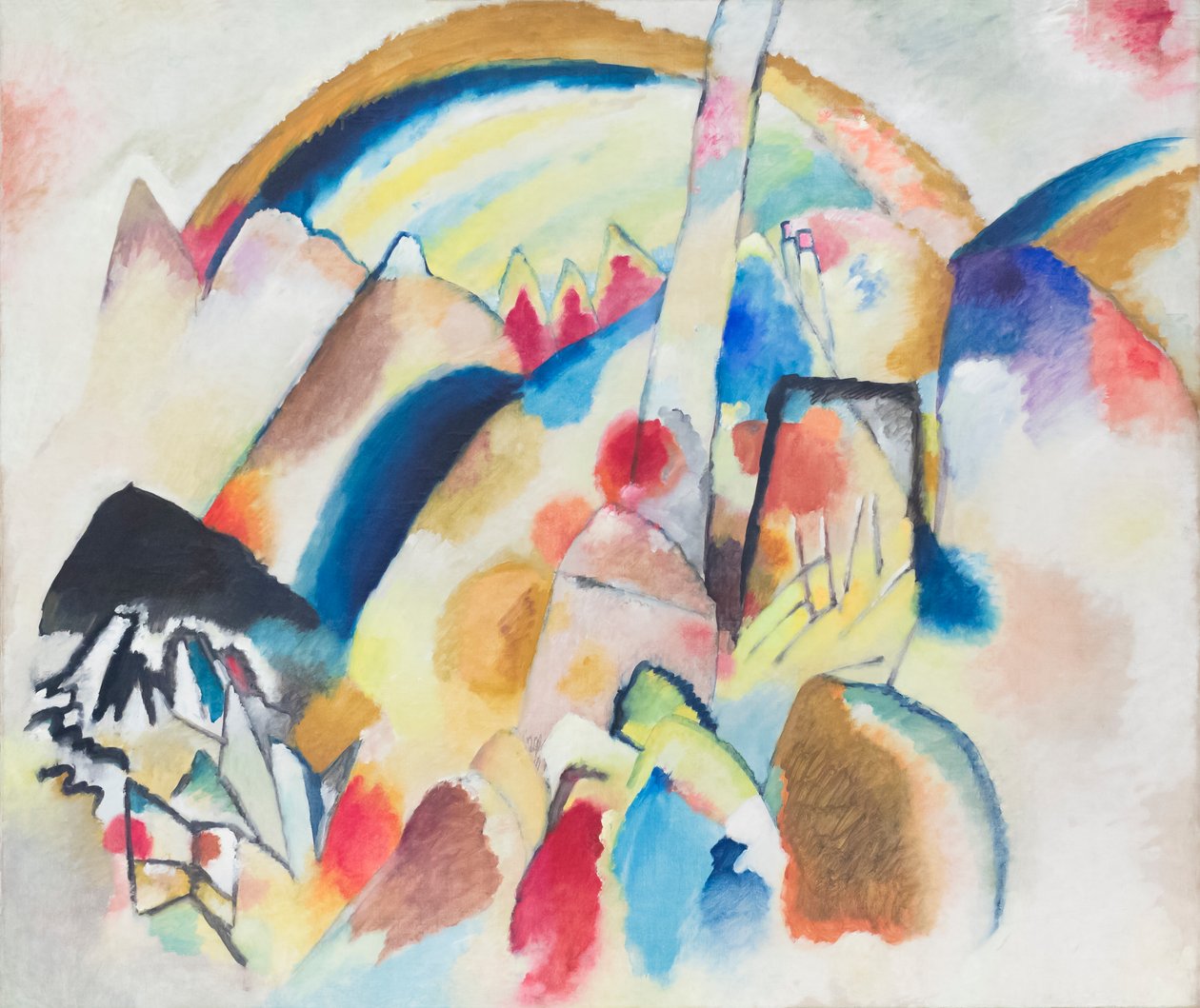Landskap med røde flekker, nr. 2 av Wassily Kandinsky