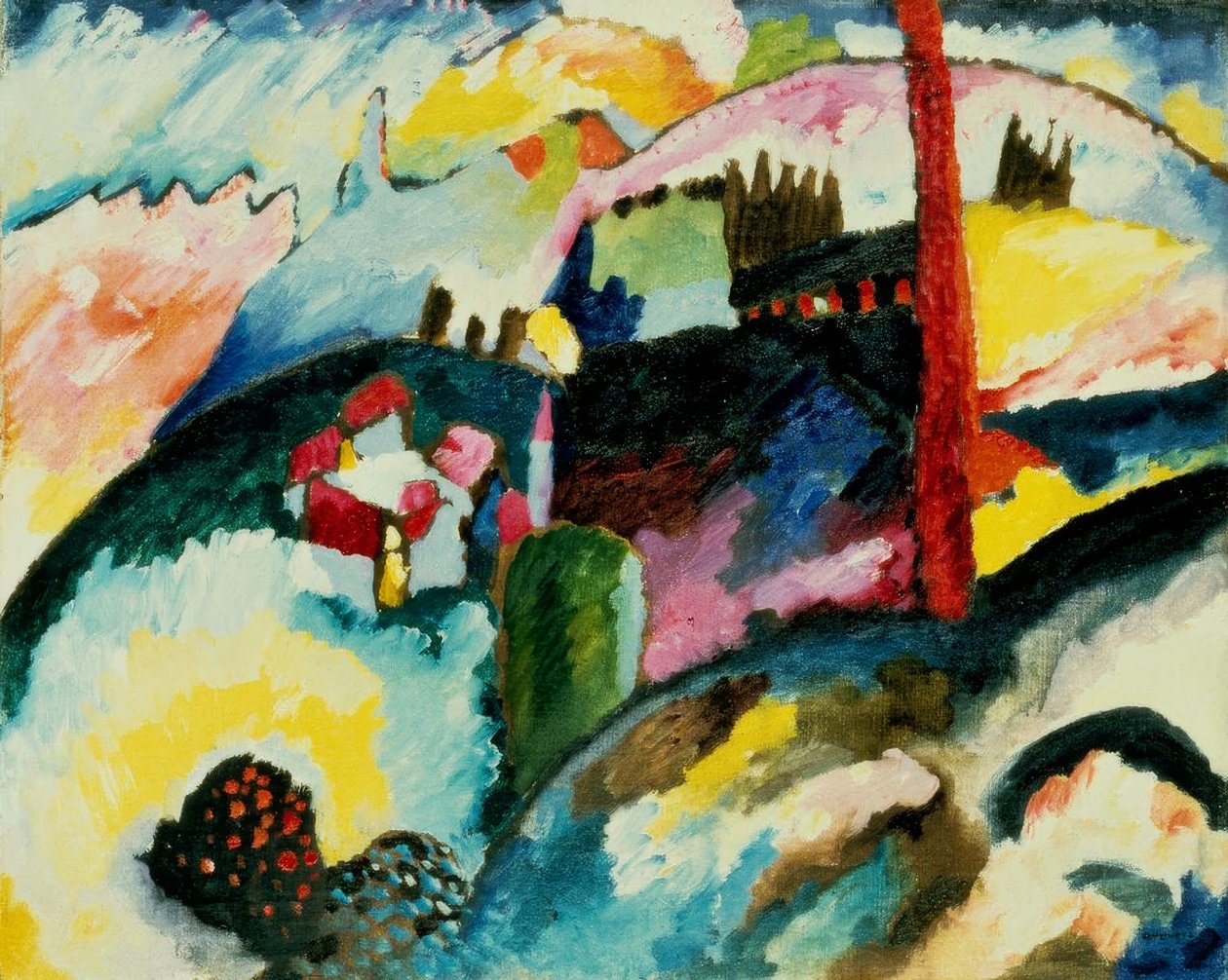 Landskap med fabrikkpipe av Wassily Kandinsky