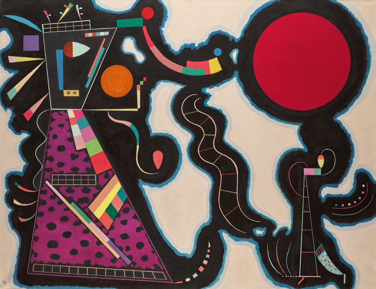 Den røde sirkel, 1939. av Wassily Kandinsky