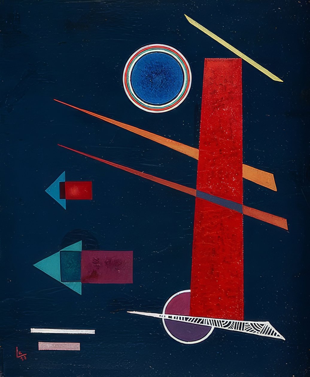Kraftig rød. 1928 av Wassily Kandinsky