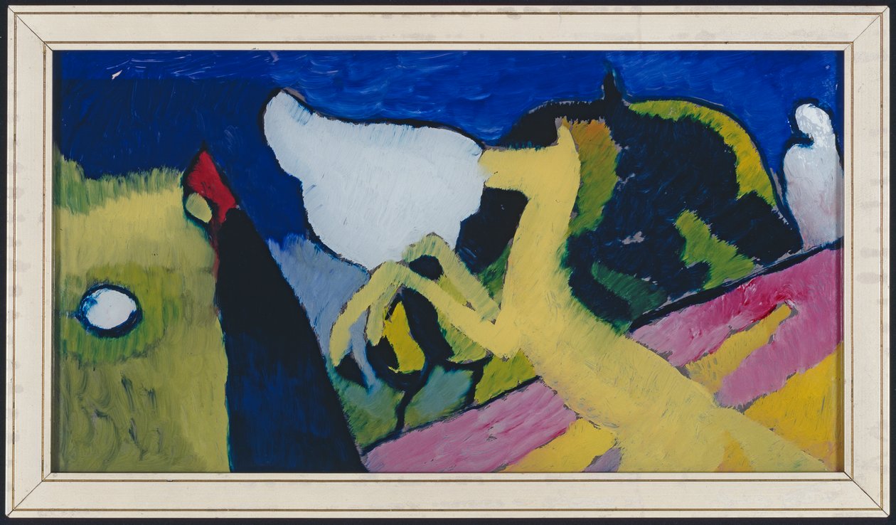 Med en gul hest av Wassily Kandinsky