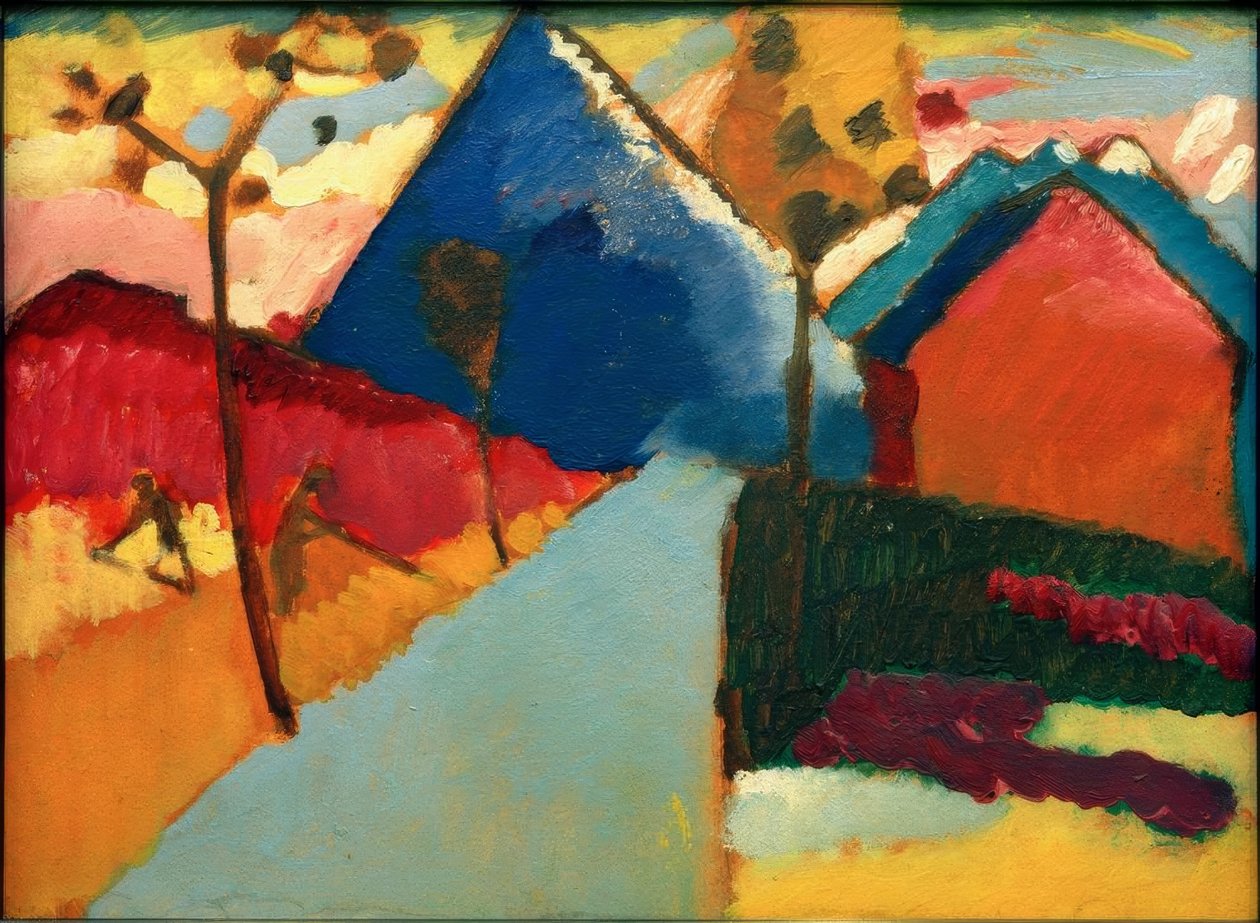 Naturstudie fra Murnau I av Wassily Kandinsky