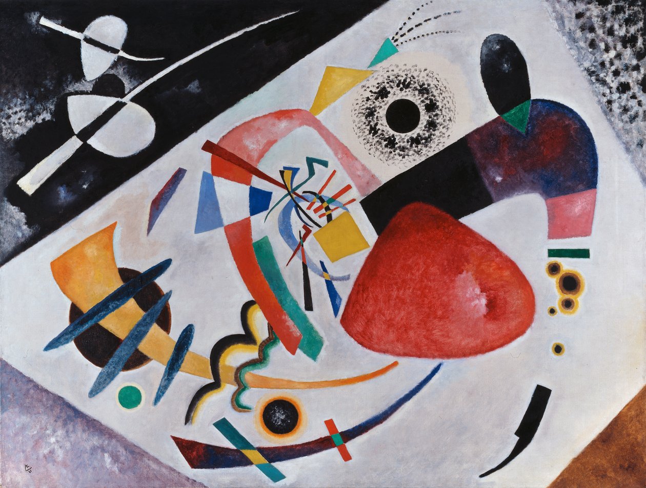 Rød flekk II av Wassily Kandinsky