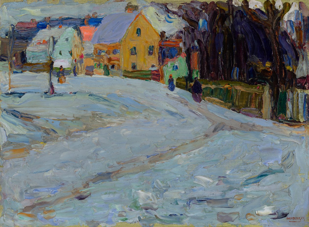 Schwabing - Nikolaiplatz av Wassily Kandinsky