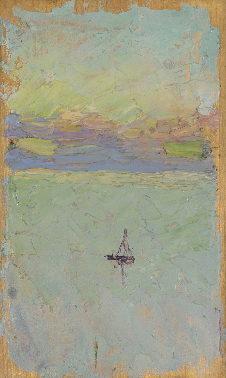 seilbåt på sjøen av Wassily Kandinsky