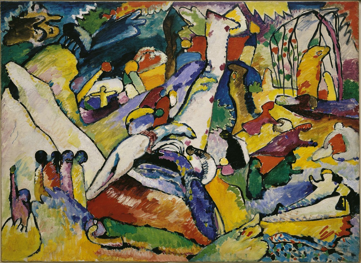 Skisse for komposisjon II, 1909-1910. av Wassily Kandinsky