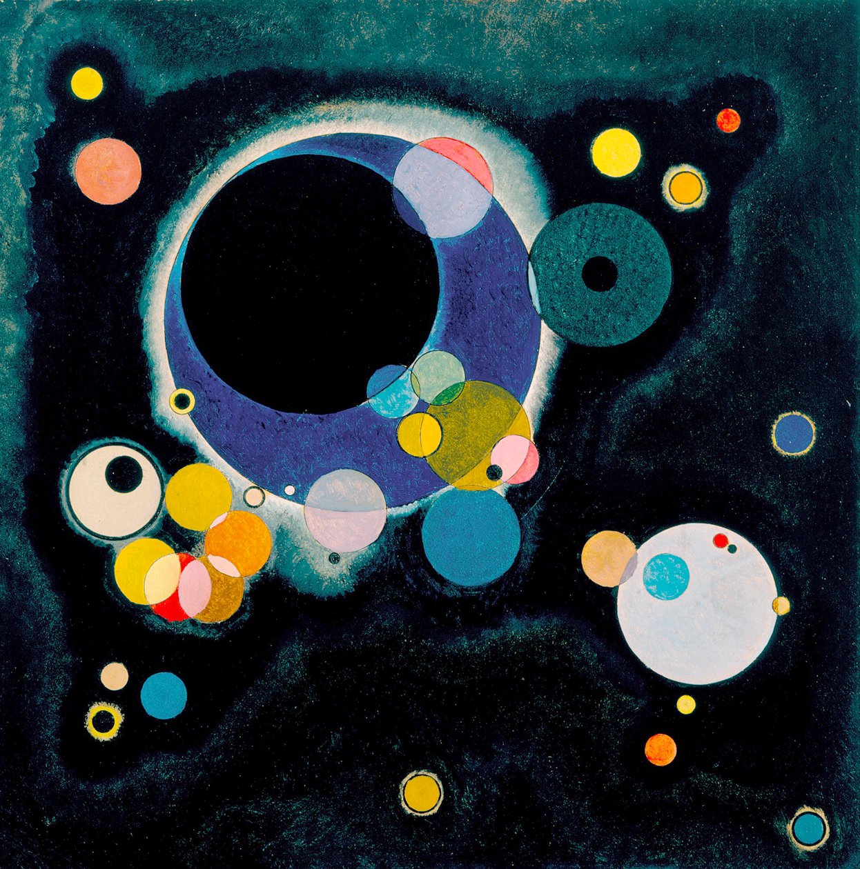 Skisse for flere sirkler av Wassily Kandinsky
