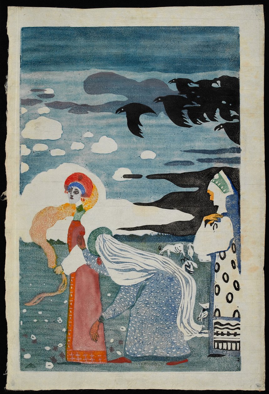 The Ravens, 1907. av Wassily Kandinsky