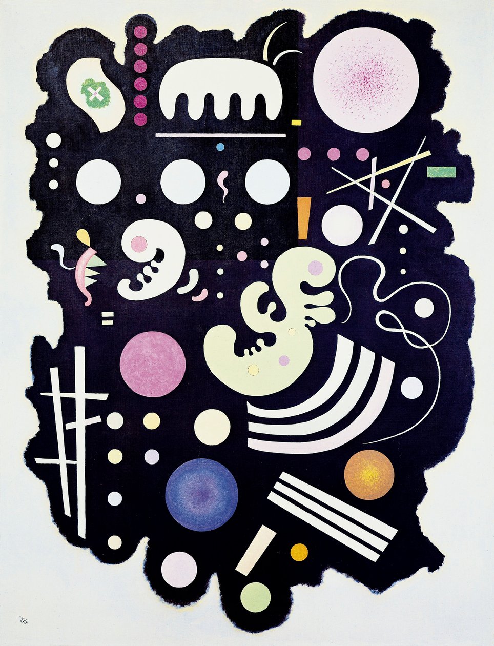 "Variegated Black" maleri av Kandinsky av Wassily Kandinsky