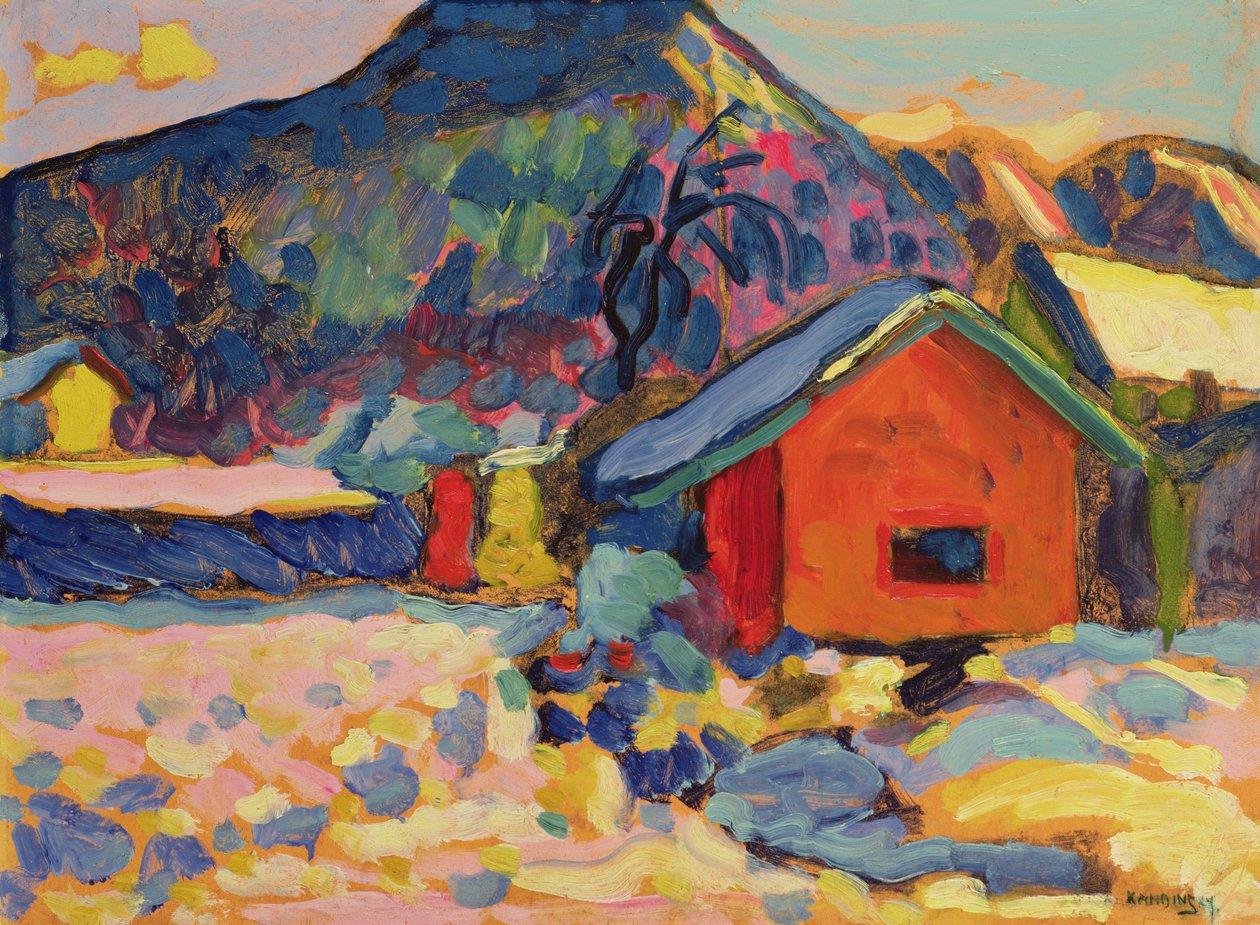 Vinterstudie med fjell, 1908 av Wassily Kandinsky