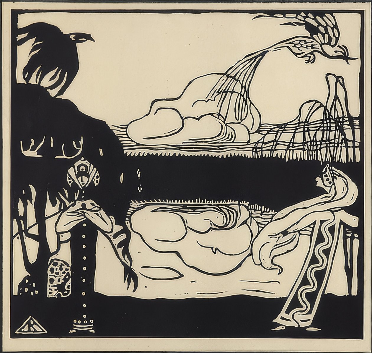 To fugler. 1907 av Wassily Kandinsky