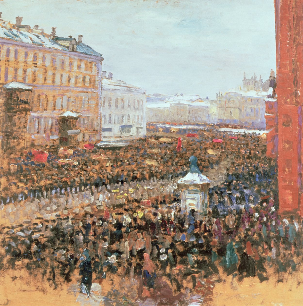 Massedemonstrasjon i Moskva i 1917 av Wassily Meshkov