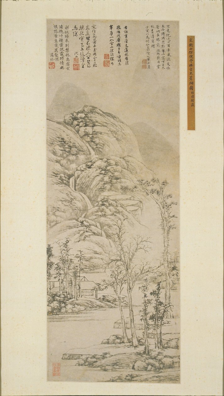 Gamle trær og grå tåke, 1530. av Wen Zhengming