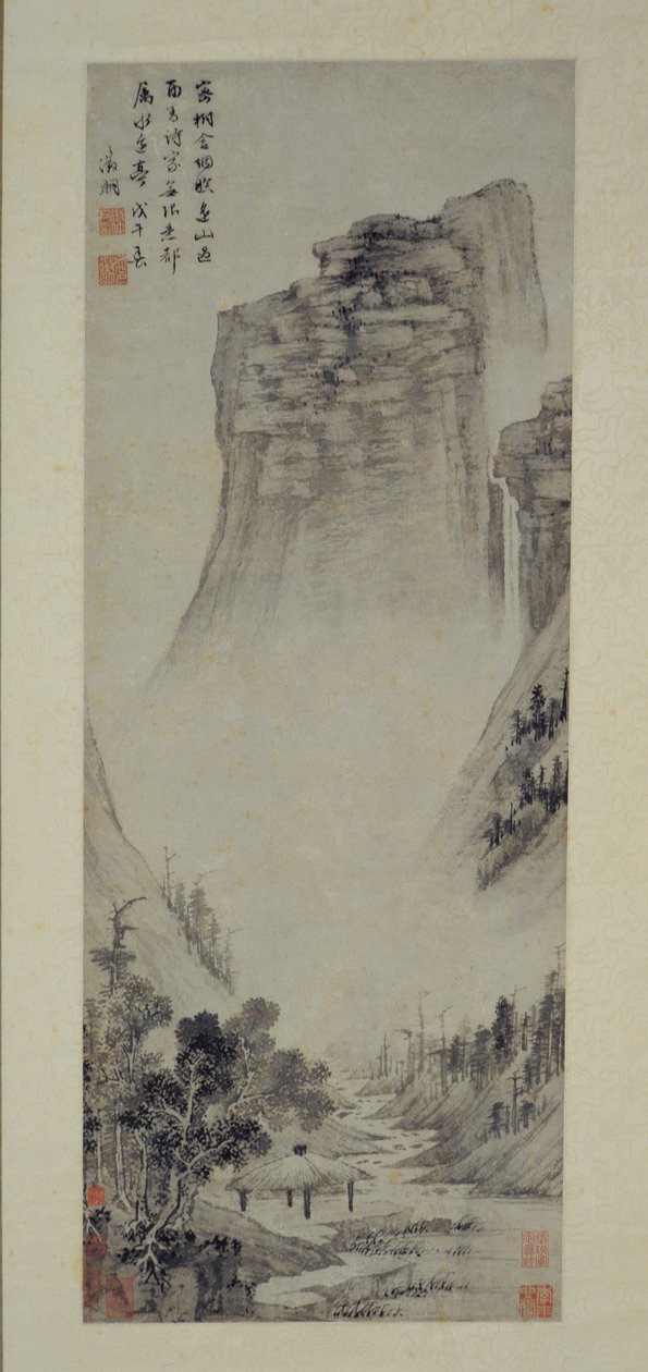 Poetiske tanker i en paviljong ved elven, 1558. av Wen Zhengming