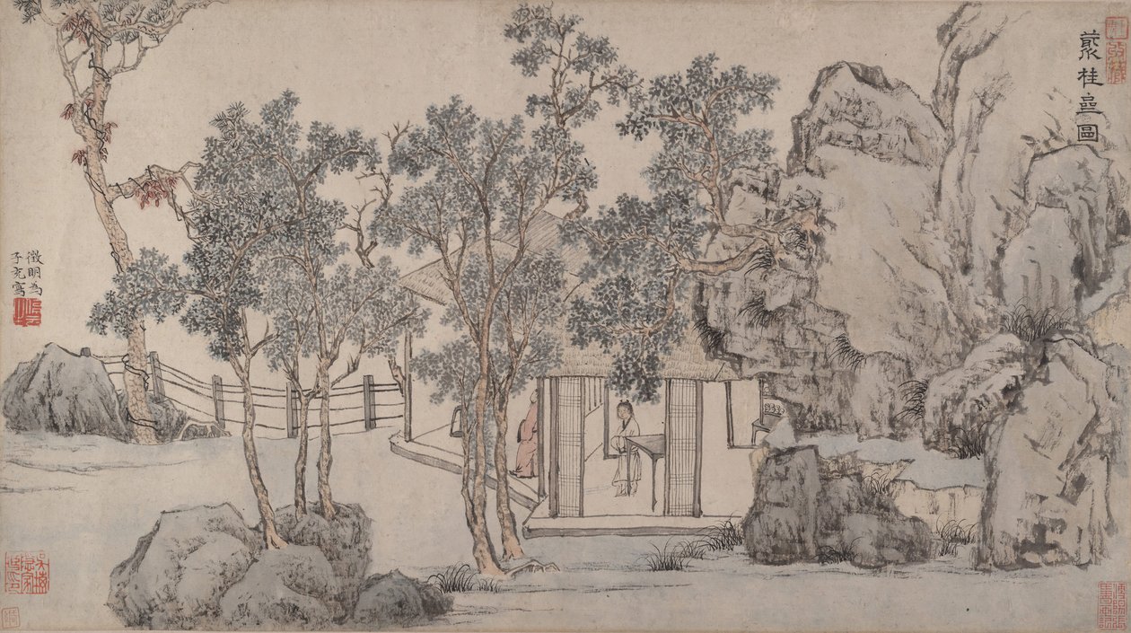 Cassia Grove Studio, ca. 1532. av Wen Zhengming