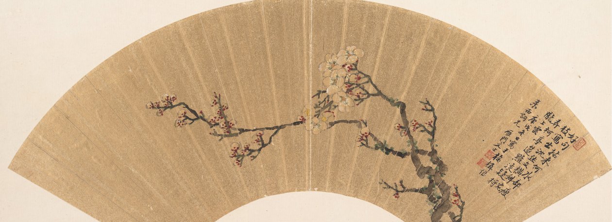 Plommeblomster, datert 1670. av Wen Zhi