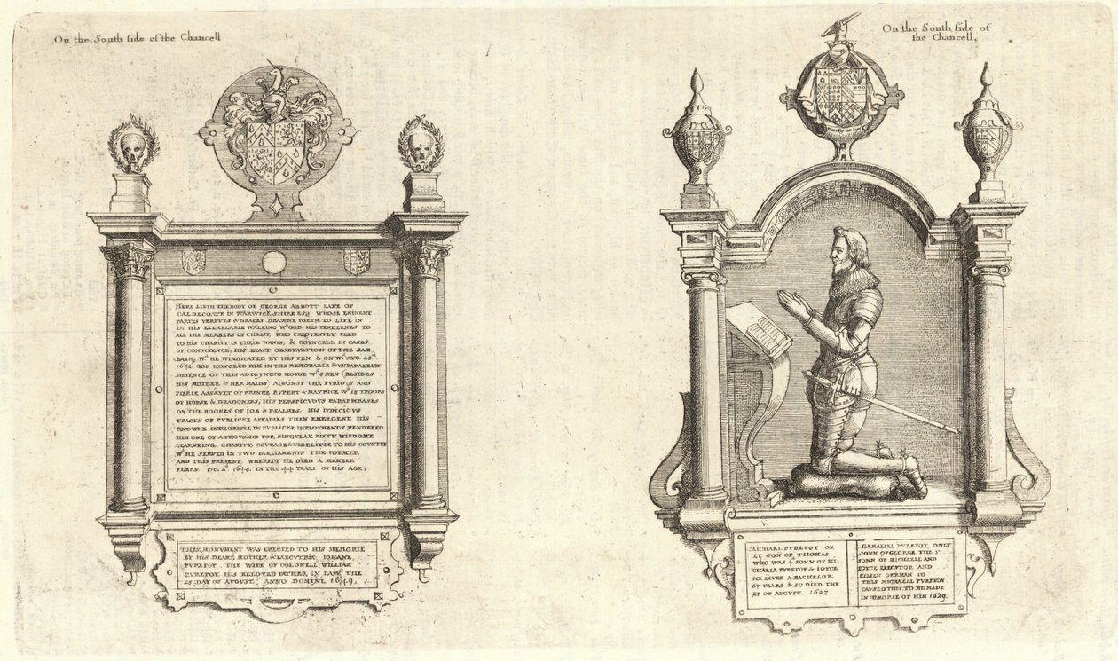 Abbott og Purefoy (monument) av Wenceslaus Hollar