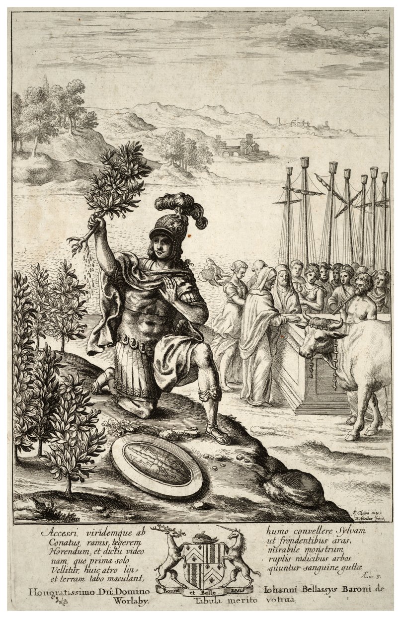 Aeneas lander i Thrakia. Stat 2 av Wenceslaus Hollar