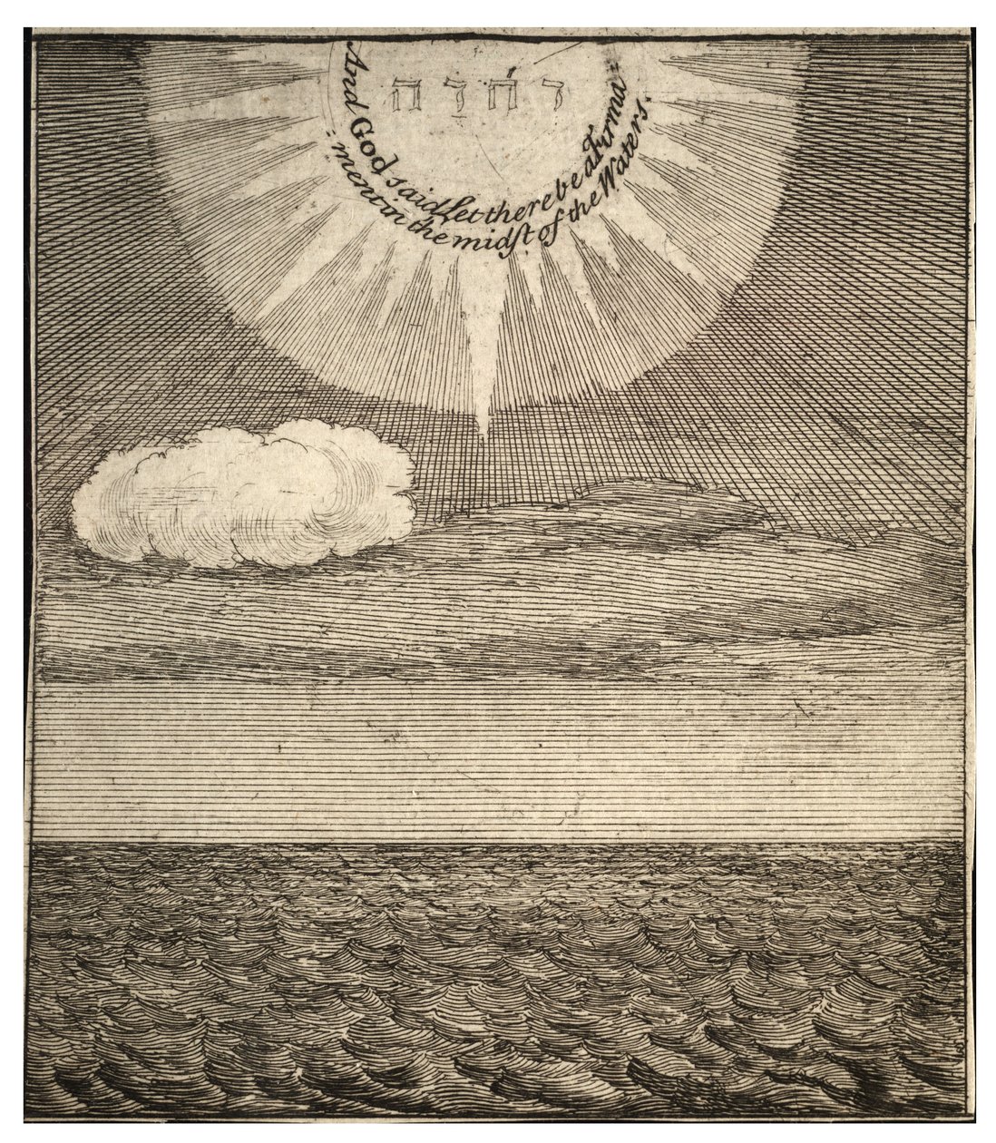 Opprettelse av firmamentet. Stat 2 av Wenceslaus Hollar