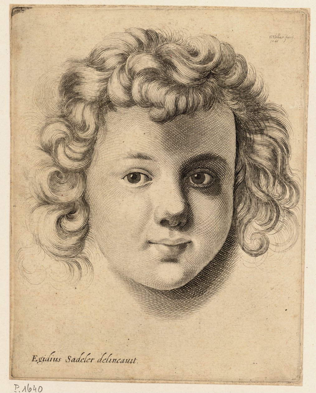 Leder for et barn, etter Sadeler av Wenceslaus Hollar
