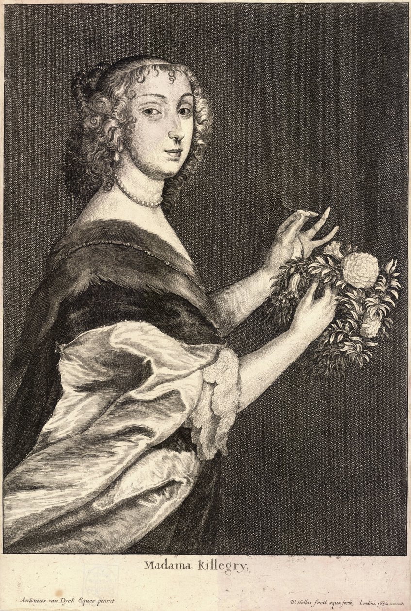 Fru Killigrew. Stat 2 av Wenceslaus Hollar