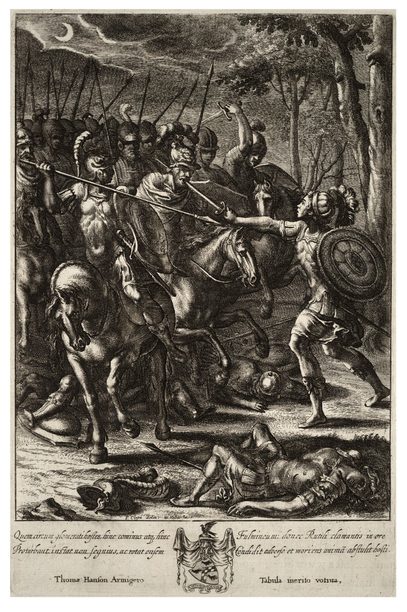 Nisus dreper Volscens. Stat 2 av Wenceslaus Hollar
