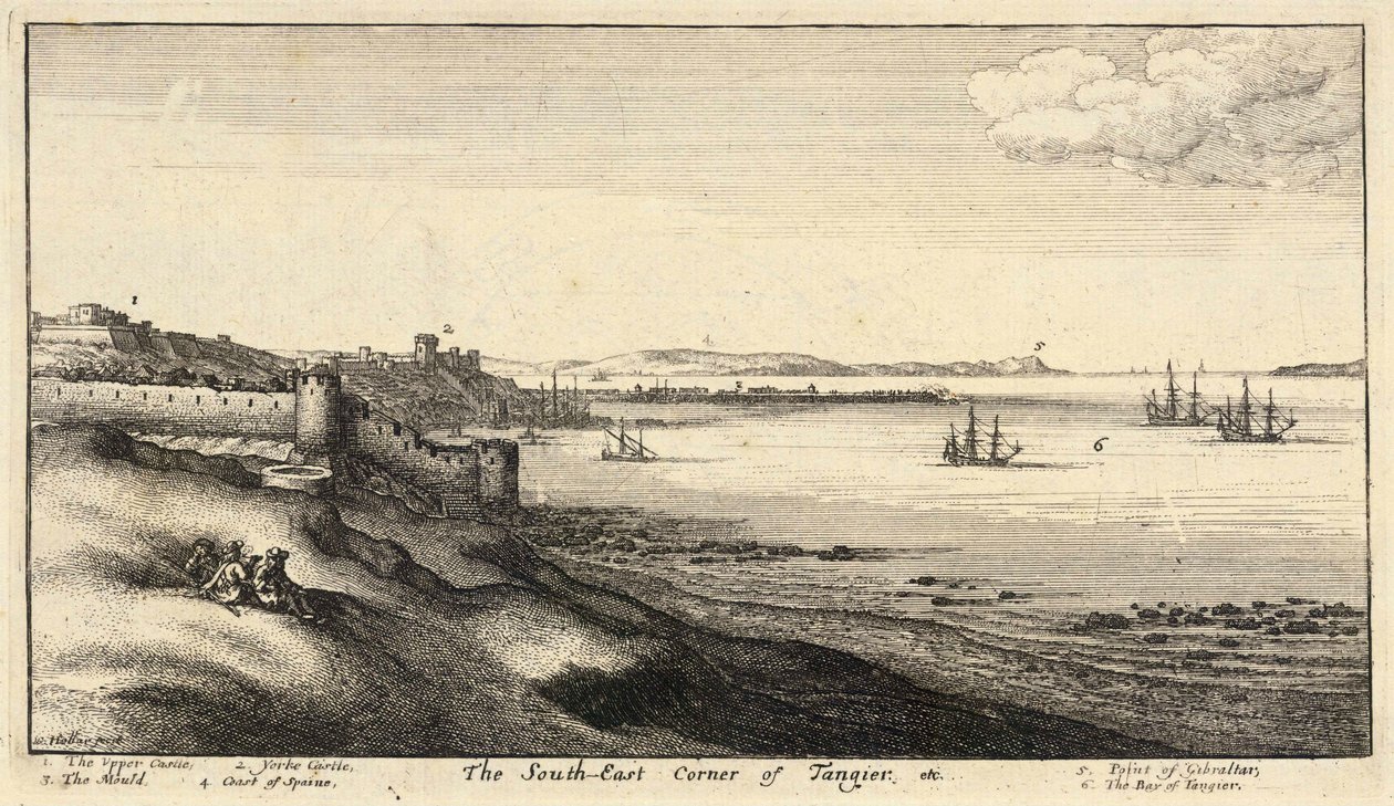 S.E. hjørnet av Tanger. Stat 2 av Wenceslaus Hollar