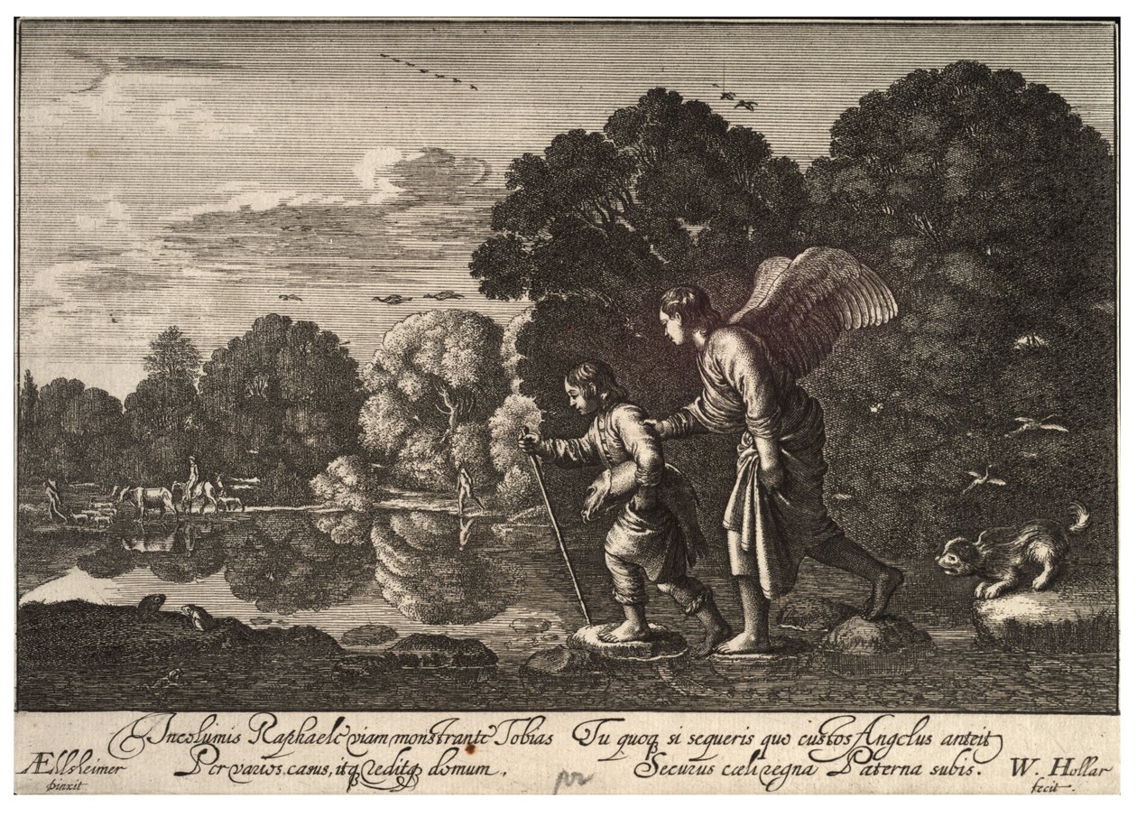 Tobias og engelen. Stat 3 av Wenceslaus Hollar