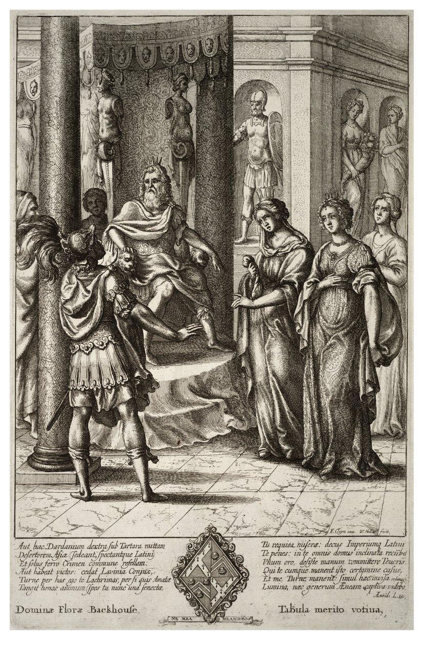 Turnus før Latinus. Stat 2 av Wenceslaus Hollar