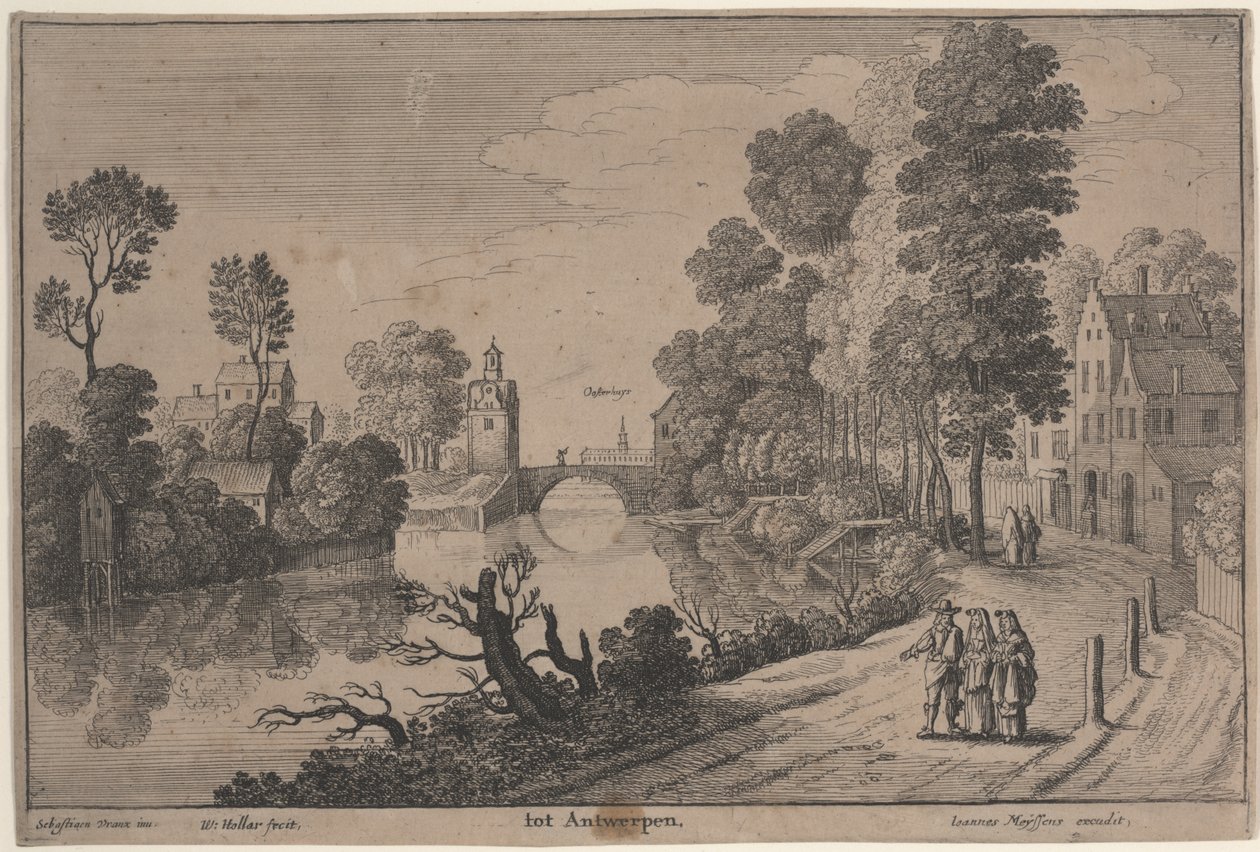 Antwerpen (etsing) av Wenceslaus Hollar