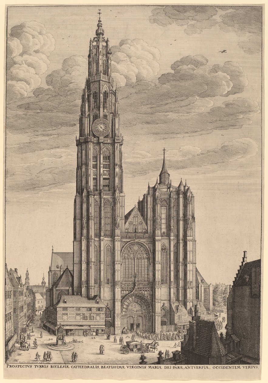 Antwerpen katedral av Wenceslaus Hollar