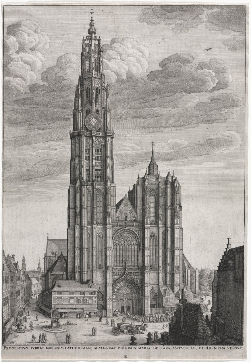 Antwerpen katedral, 1649. av Wenceslaus Hollar