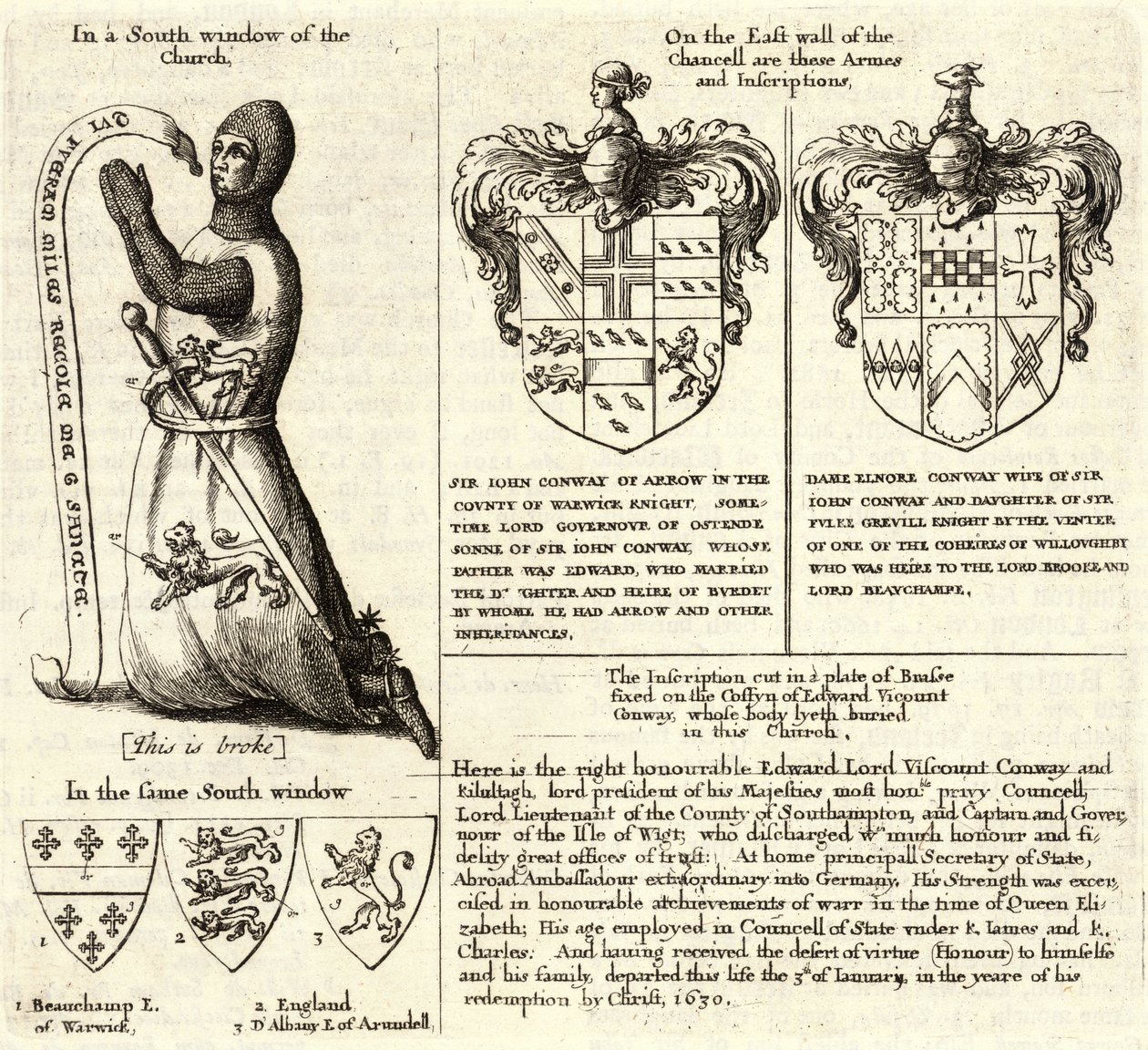 Pil (farget glass). Tilstand 2 av Wenceslaus Hollar