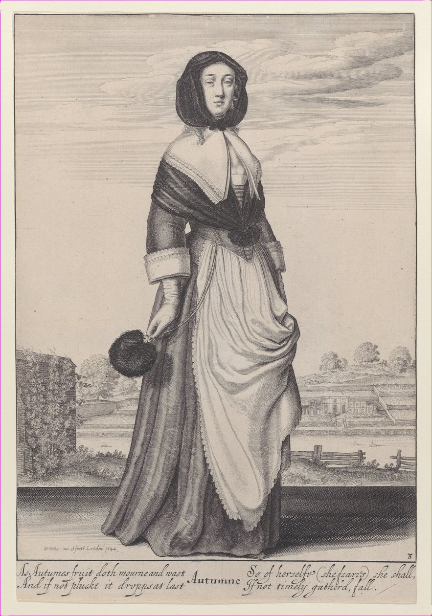 Høst, fra Årstidene, 1643-44., 1643-44. av Wenceslaus Hollar