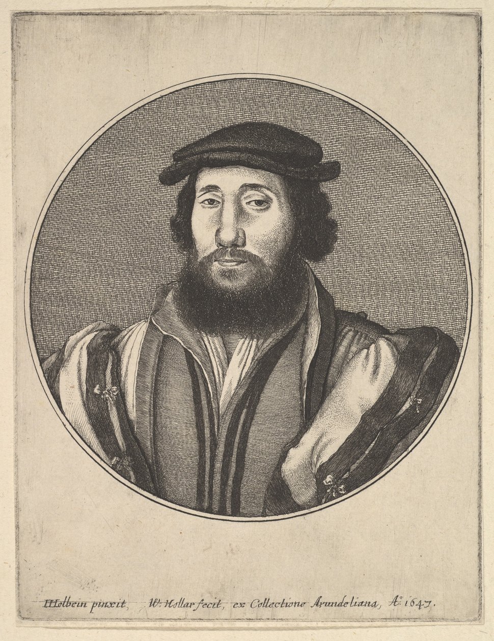 Skjegget mann, 1647. av Wenceslaus Hollar