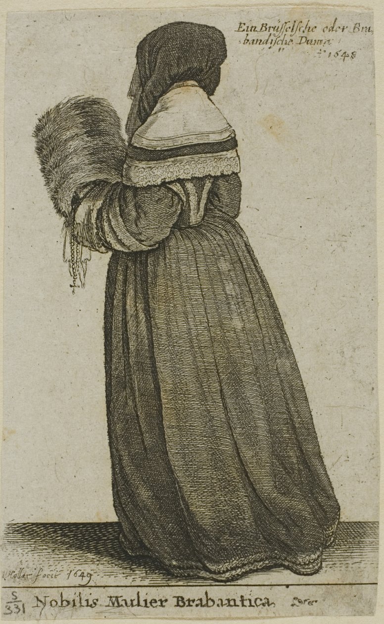 Brabants adelskvinne av Wenceslaus Hollar