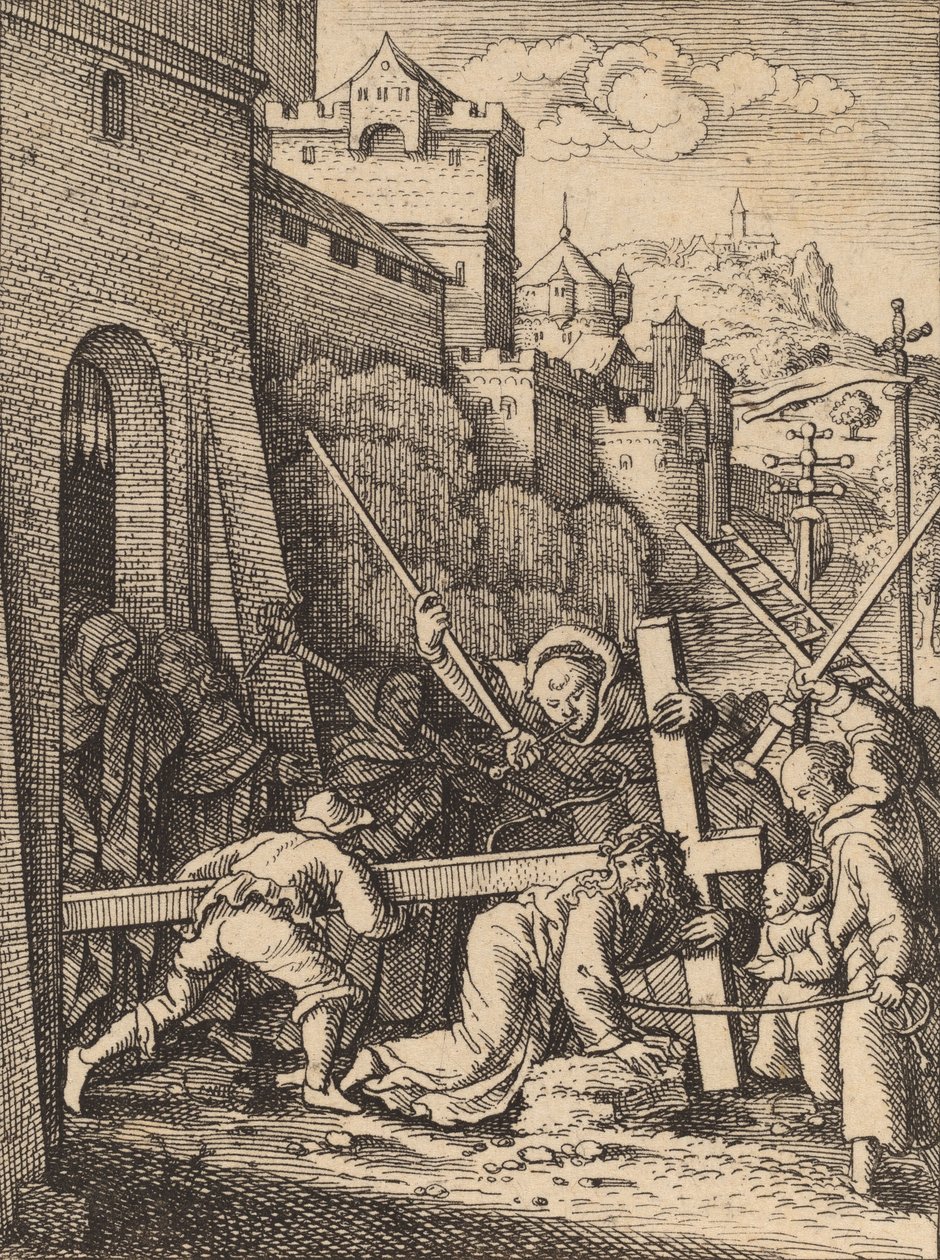 Å bære korset. av Wenceslaus Hollar
