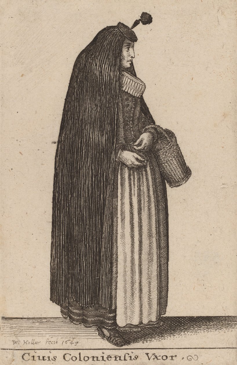 Ciuis Coloniesis Vxor, 1643. av Wenceslaus Hollar