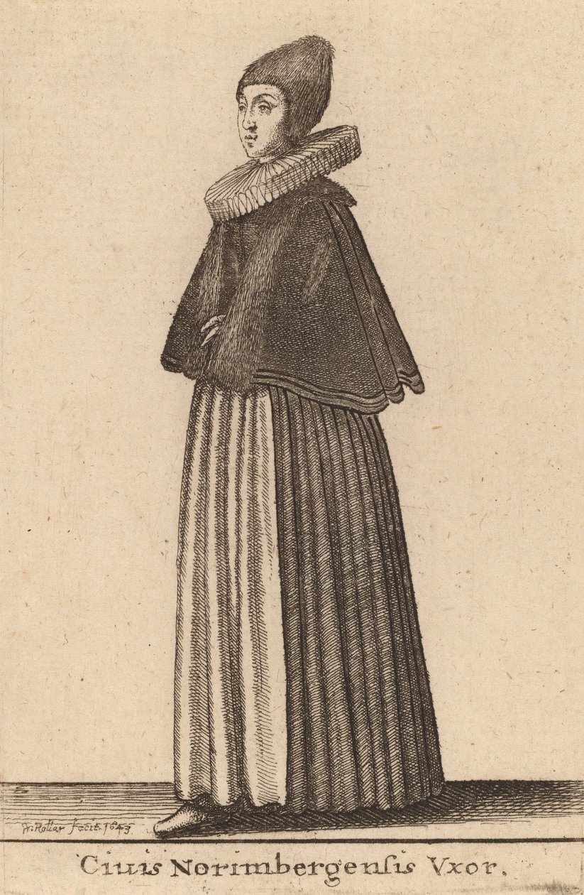 Ciuis Nurembergensis Vxor, 1643. av Wenceslaus Hollar