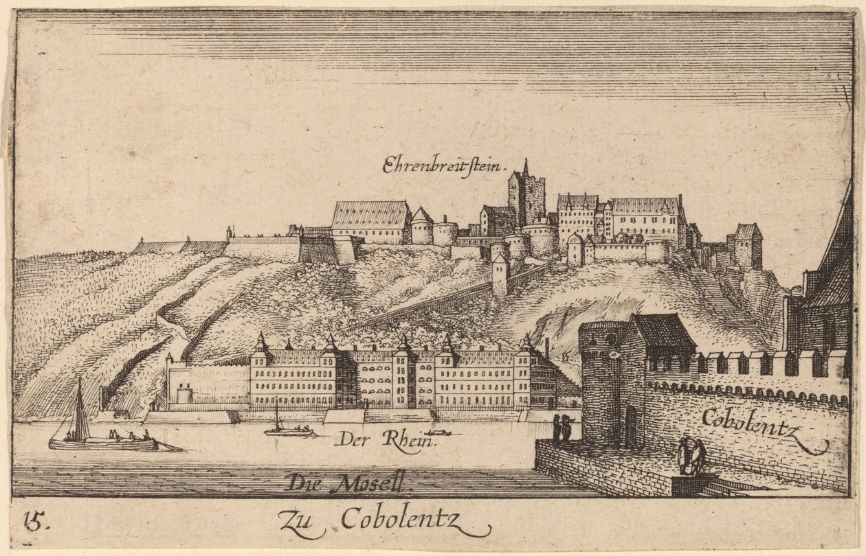 Coblentz av Wenceslaus Hollar