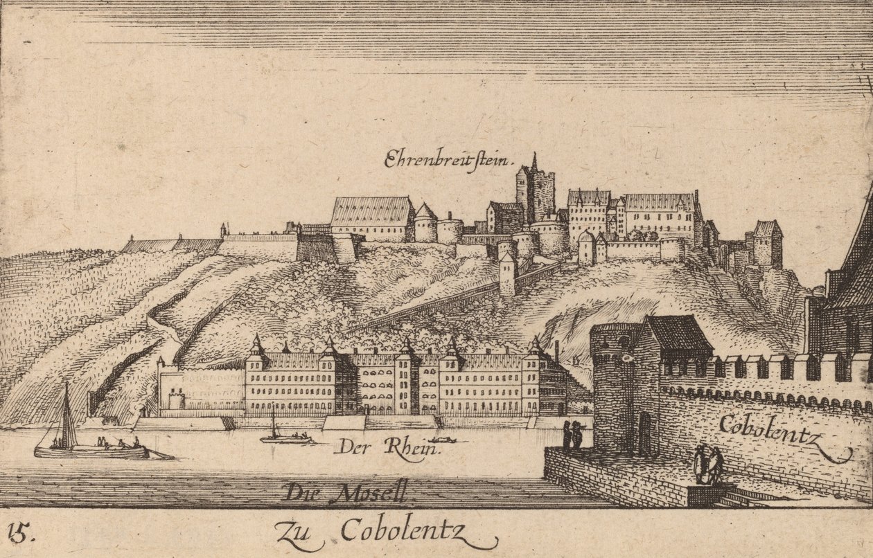 Coblentz, 1635. av Wenceslaus Hollar