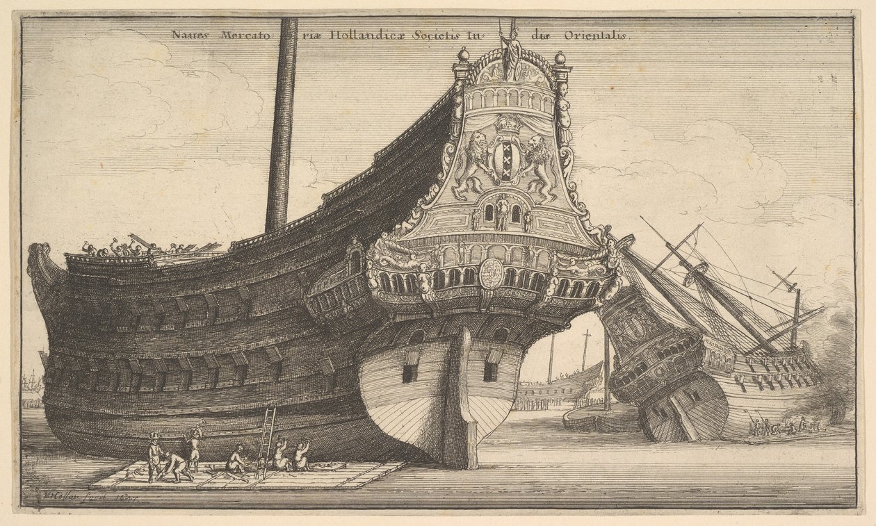 Nederlandsk østindiamann, 1647. av Wenceslaus Hollar