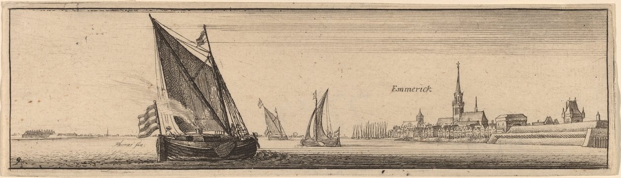 Emmerich, ca. 16321635. av Wenceslaus Hollar