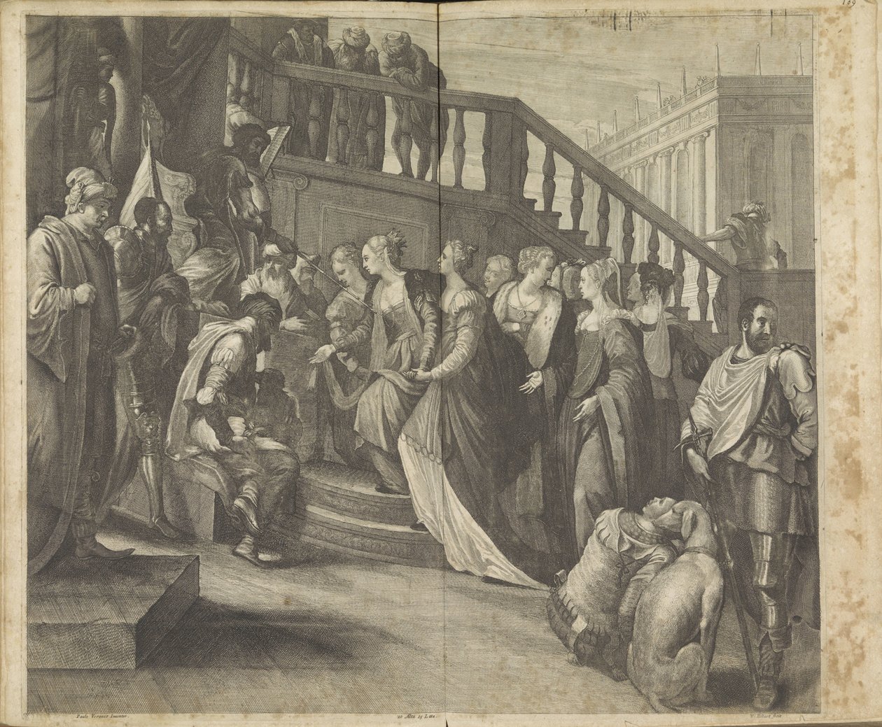 Ester før Ahasverus av Wenceslaus Hollar